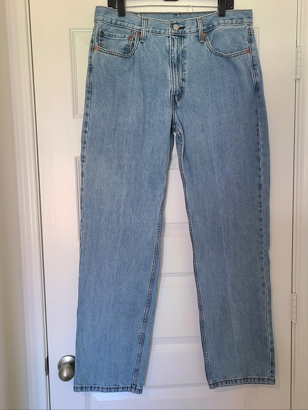 Levi's 550 Relaxed Fit Straight Blue Denim Jeans Rugged Mens Sz 34x32.zipper Fly